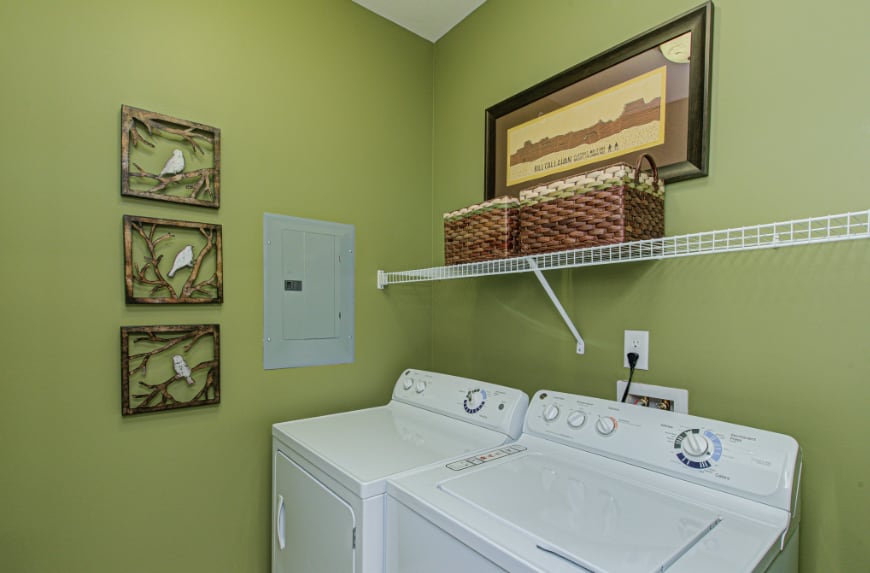 Laundry room in a Indianapolis townhome.